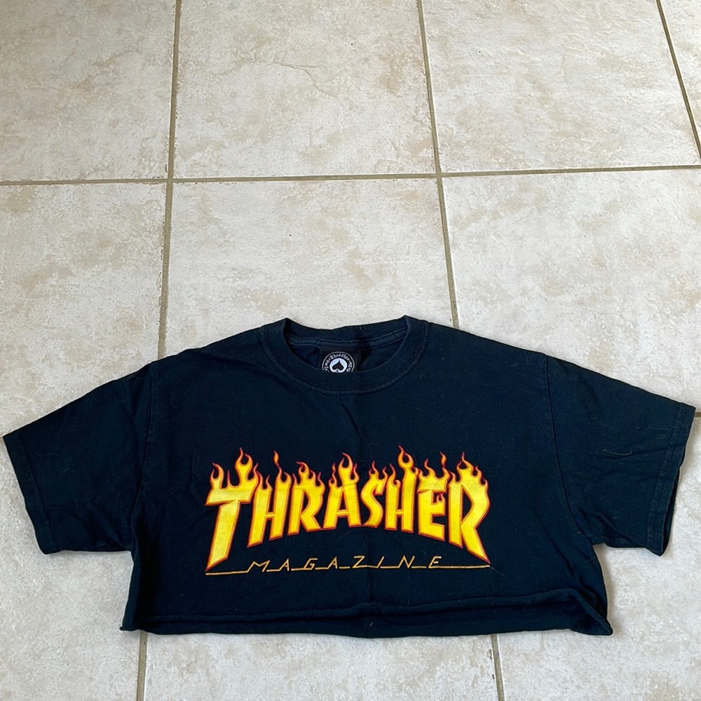 Thrasher cropped tee